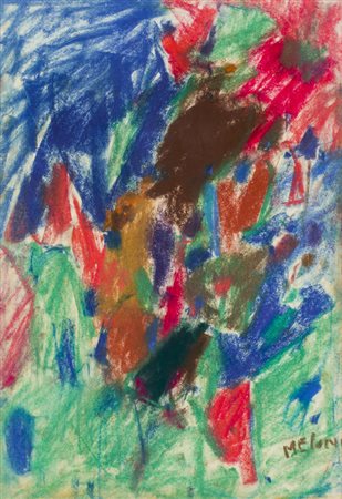 GINO MELONI (1905-1989)Senza TitoloPastelli su carta intelatacm 70x50Firma al...