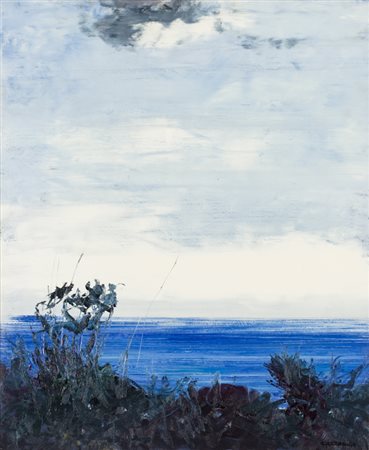 GIANCARLO CAZZANIGA (1930-2013)Portonovo, 1980Olio su telacm 60x50Firma al...