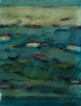 VINCENZO FRUNZO (1910-1999)Collina, 1968Olio su telacm 24x18Firma e datazione...