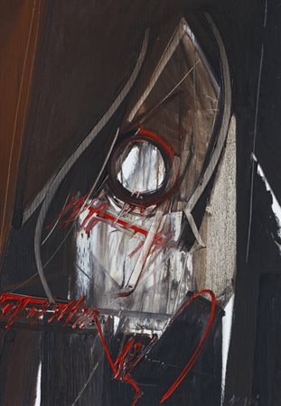 PIERO RUGGERI (1930-2009)Soldato di Napoleone, 1967Olio su telacm 70x50Firma...