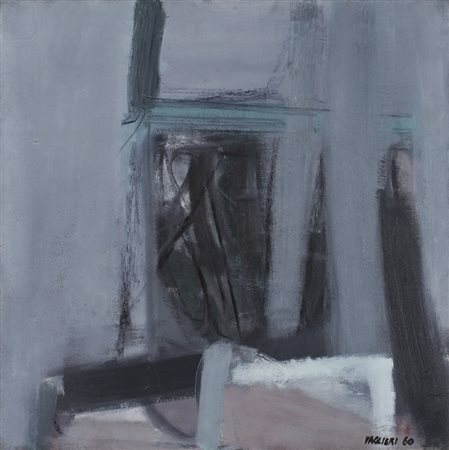 TINO VAGLIERI (1929-2000)Interno, 1960Olio su telacm 70x70Firma e datazione...
