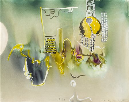 SERGIO DANGELO (1932)Settembre, 1962Olio su telacm 81x101Firma, titolo e...