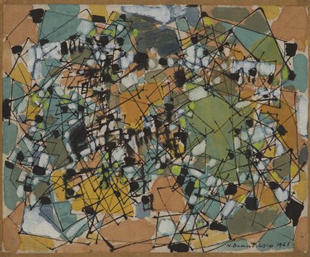 NATALIA DUMITRESCO (1915-1997)Composition, 1961Tecnica mista su carta...