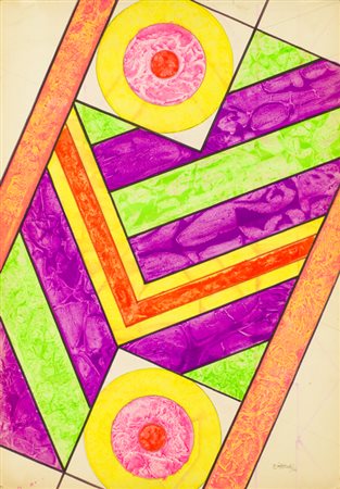 EDIVAL RAMOSA (1940)Senza Titolo, 1966Tecnica mista su cartoncinocm...