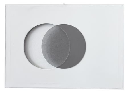 SARA CAMPESAN (1924-2016)Immagine circolare, 1966Tela, legno e plexiglasscm...