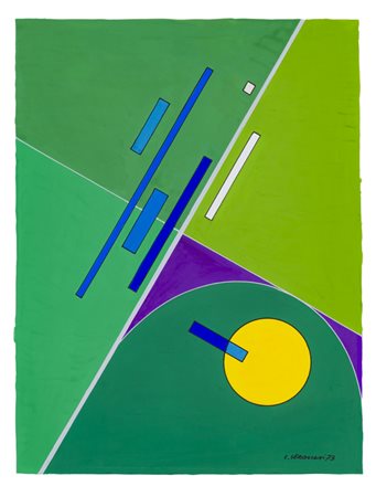 LUIGI VERONESI (1908-1998)Composizione, 1973Tempera, inchiostro e matita su...