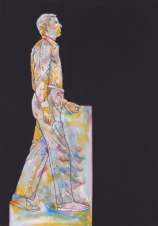 RENATO MAMBOR (1936-2014)L'Agente, 1995Olio su tela cm 100x70Firma, titolo e...