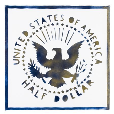 FRANCO ANGELI (1935-1988) Antipittura Smalto su tela cm 70x70 Firma e titolo...