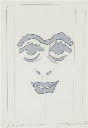 GIOSETTA FIORONI (1932)Ex bella veneziana, 1970Pittura argento e grafite su...