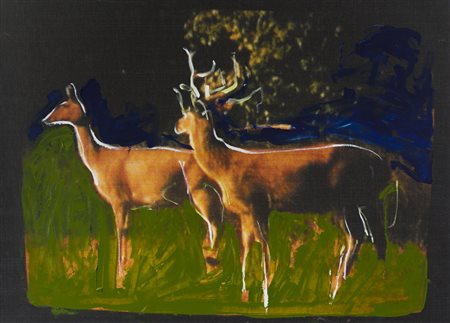 MARIO SCHIFANO (1934-1998)Senza Titolo, 1990-1997Acrilico su tela preparata a...