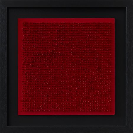 BERNARD AUBERTIN (1934-2015)Tableau Clous, 1970Chiodi e acrilici su tavolacm...