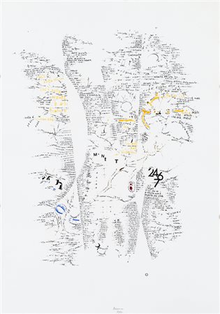 VINCENZO ACCAME (1932)Senza Titolo, 1984Tecnica mista su cartacm 35x25Firma e...