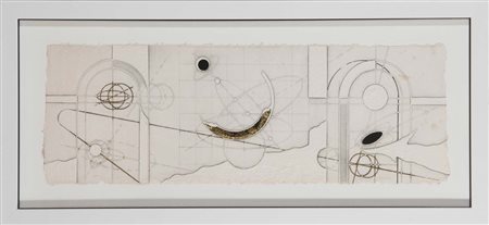 Walter Valentini (Pergola 1928), “Le porte del cielo”. Acquaforte su carta,...