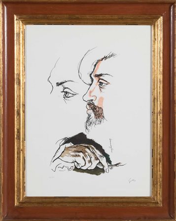 Renato Guttuso (Bagheria 1911 – Roma 1987), “Omaggio a Holbein: Cornovaglia”....