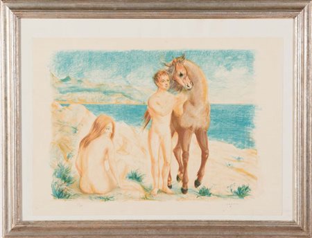 Aligi Sassu (Milano 17 luglio 1912 – Pollença 2000), “Senza Titolo”....