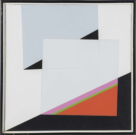 Eugenio Carmi (Genova 1920 – Lugano 2016), “Sovrapposizione”, 1991. Olio su...