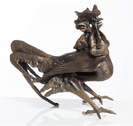 Luciano Minguzzi (Bologna 1911 – Milano 2004), “Gallo”. Scultura in bronzo...
