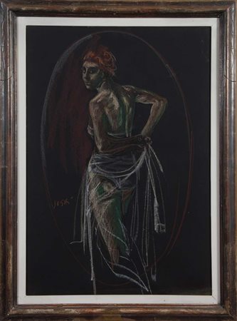 Alberto Sughi (Cesena 1928 – Bologna 2012), “Figura femminile”. Tecnica mista...