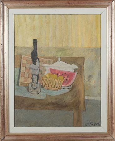 Vanni Spazzoli (Forlì 1940), “Natura morta”, 1975. Tecnica mista su tela,...