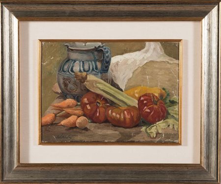 Carlo Levi (Torino 1902 – Roma 1975)), “Natura morta”, Anni ‘20. Olio su...