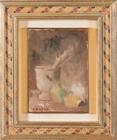 Felice Carena (Cumiana 1879 – Venezia 1966), “Natura morta”. Olio su tela,...