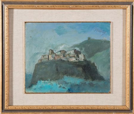 Maceo Casadei (Forlì 1899 – 1992), “Papigno - Terni”. Olio su masonite,...