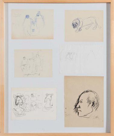 Cleto Tomba (Castel San Pietro 1898 – Bologna 1987), “Senza Titolo”. Gruppo...