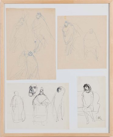 Cleto Tomba (Castel San Pietro 1898 – Bologna 1987), “Senza Titolo”. Gruppo...