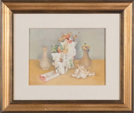 Luciano Bertacchini (Bologna 1913 - 2010), “Natura Morta”, 2002. Olio su...