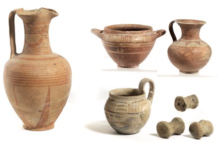 QUATTRO VASI ITALO GEOMETRICI DATAZIONE: VIII-VI sec. a. C. MATERIA E...