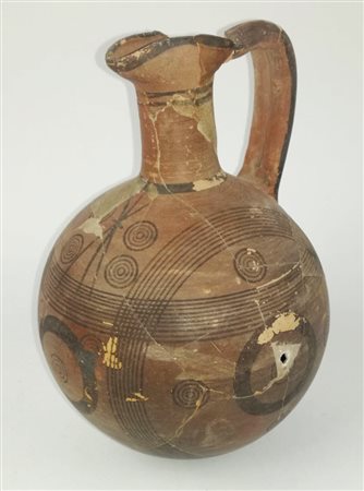 OINOCHOE SFERICA CIPRIOTA DATAZIONE VIII-VII SEC. A. C. Piccola oinochoe con...