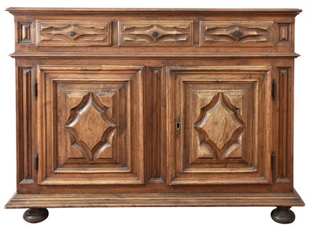 Credenza piemontese in noce cm 127x160x52 XVIII secolo A XVIII Century walnut...