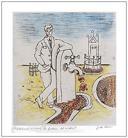 GIORGIO DE CHIRICO Volos (Grecia) 1888 – Roma 1978 La fontana del mistero...