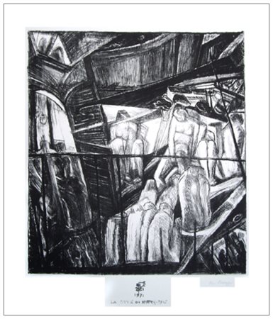 FERRUCCIO FERRAZZI Roma 1891 – Roma 1978 La città di notte 1971 Litografia...