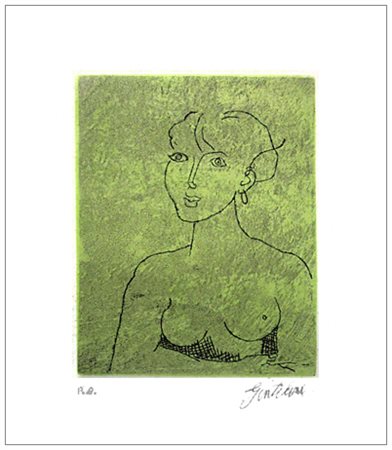 FRANCO GENTILINI Faenza 1909 – Roma 1981 Senza titolo Acquaforte e acquatinta...