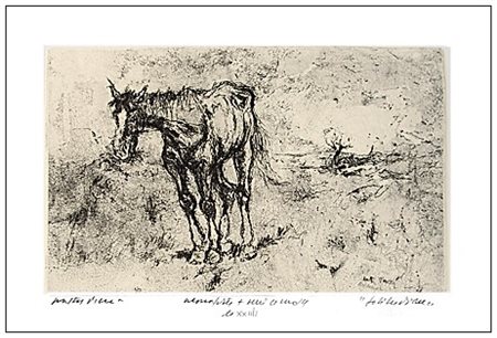 WALTER PIACESI Ascoli Piceno 1929 Solitudine Acquaforte e ceramolle...