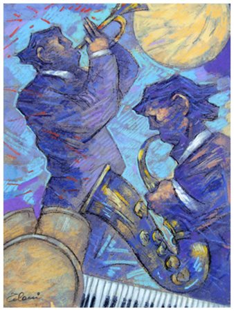 GIAMPAOLO TALANI San Vincenzo 1955 – Pisa 2018 Blues Pittura e tec. mista. su...