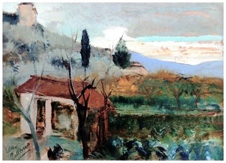 SILVIO POLLONI Firenze 1888 – Firenze 1972 Bozzetto Olio su tavola 17 x 25....
