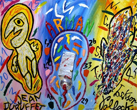 BRUNO DONZELLI Napoli 1941 Ormare (Arman, Jean Dubuffet, Jackson Pollock)...