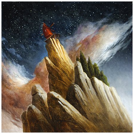 CIRO PALUMBO Zurigo (Svizzera) 1965 Nella notte Olio su tela 30 x 30. Firma...