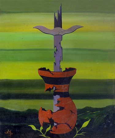 ROMANO VITALI Ferrara 1933 – Ferrara 2018 Antica civiltà Olio su tela 60 x...