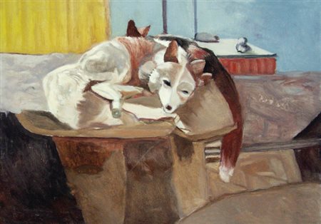 ILIO FIORINI Livorno 1913 – Livorno 1996 Senza titolo Olio su tela 35 x 50....