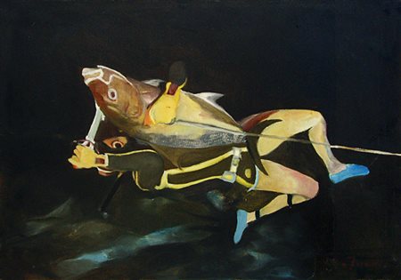 ILIO FIORINI Livorno 1913 – Livorno 1996 Senza titolo Olio su tela 40 x 60....