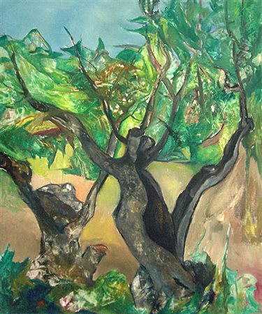 ILIO FIORINI Livorno 1913 – Livorno 1996 Senza titolo Olio su tela 60 x 50....