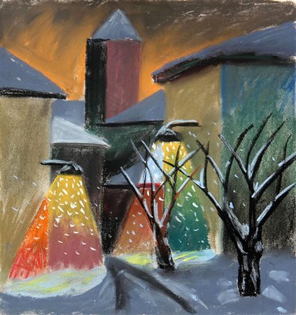 SALVO (Leonforte 1947-05-22 Torino, 2015 ) Un quadro coi fiocchi tecnica...