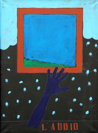 Tano FESTA (Roma 1938-11-02 Roma 1988-01-09) L'addio 1984 acrilico su tela...