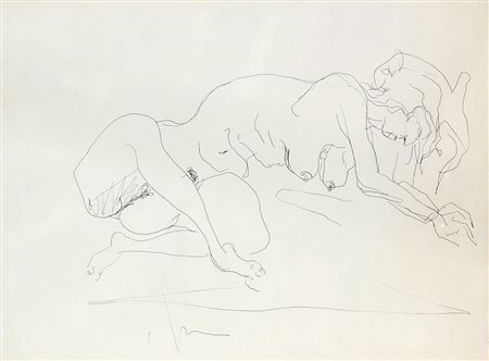 Lucio FONTANA (Rosario Santa Fè 1899-02-19 Varese 1968-11-06) Nudo femminile...