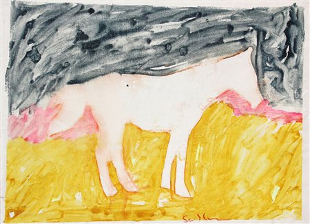 Mario SCHIFANO (Homs 1934-09-20 Roma 1998-01-26) Senza titolo smalto su tela...