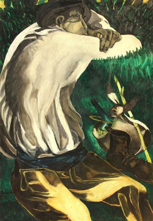 Remo BRINDISI (Roma 1918-04-25 Milano 1996-07-25) Senza titolo 1950 olio su...