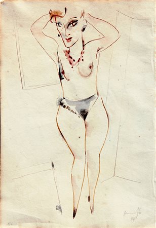 Alberto MANFREDI (Reggio Emilia, 1930 Reggio Emilia,2001 ) Le mani nei...